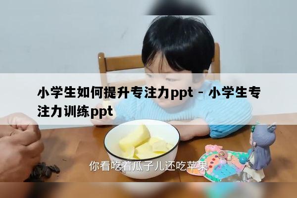 小学生如何提升专注力ppt - 小学生专注力训练ppt