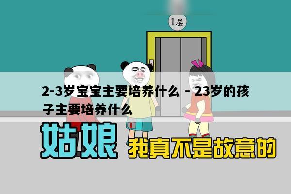 2-3岁宝宝主要培养什么 - 23岁的孩子主要培养什么