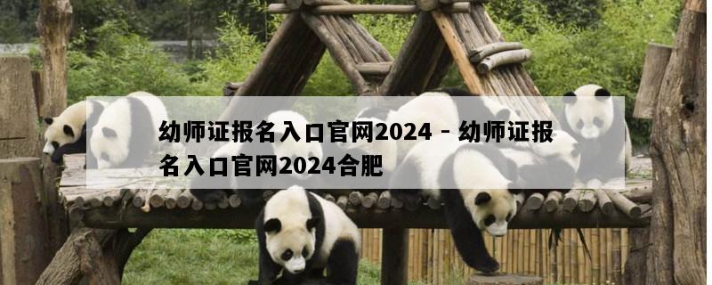 幼师证报名入口官网2024 - 幼师证报名入口官网2024合肥