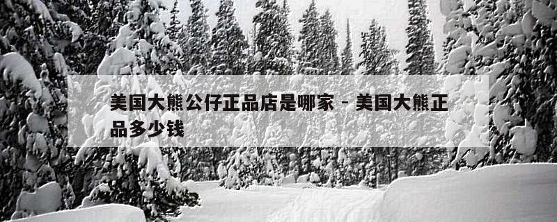 美国大熊公仔正品店是哪家 - 美国大熊正品多少钱