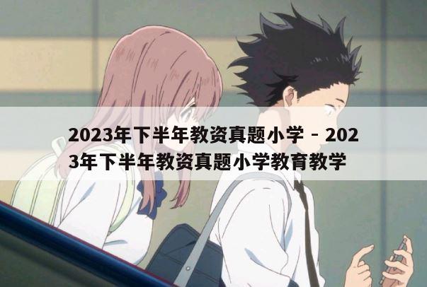 2023年下半年教资真题小学 - 2023年下半年教资真题小学教育教学