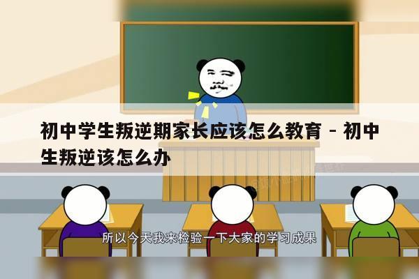 初中学生叛逆期家长应该怎么教育 - 初中生叛逆该怎么办