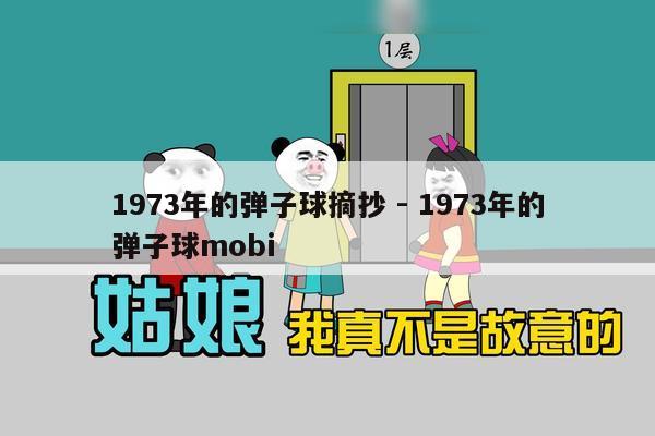 1973年的弹子球摘抄 - 1973年的弹子球mobi