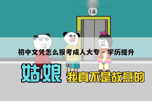 初中文凭怎么报考成人大专 - 学历提升