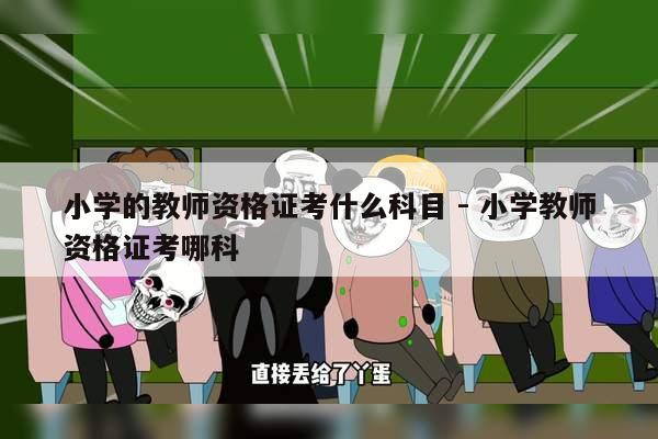 小学的教师资格证考什么科目 - 小学教师资格证考哪科